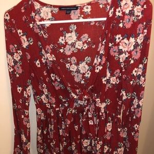 Floral American Eagle Blouse